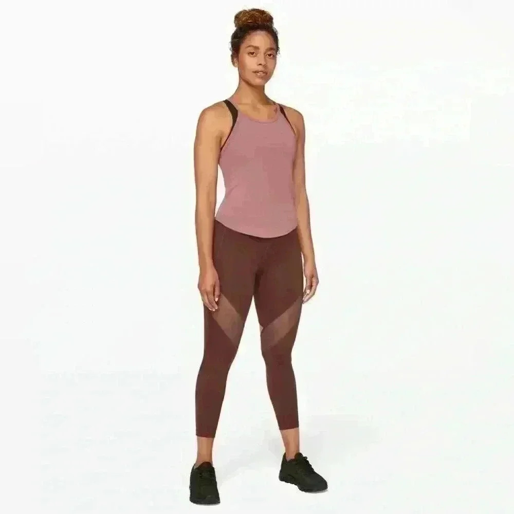 Lululemon & Barry’s Stronger as One Tight 25" Midnight Maroon/Vintage Ma…